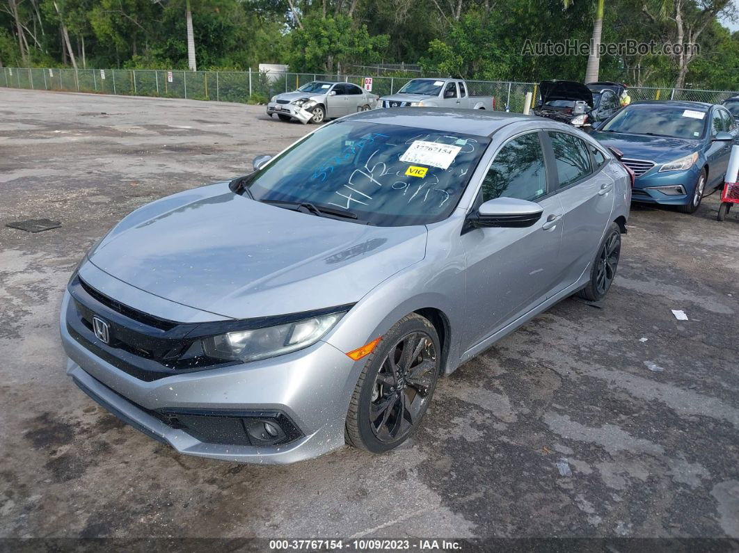 2019 Honda Civic Sedan Sport Silver vin: 2HGFC2F80KH564175