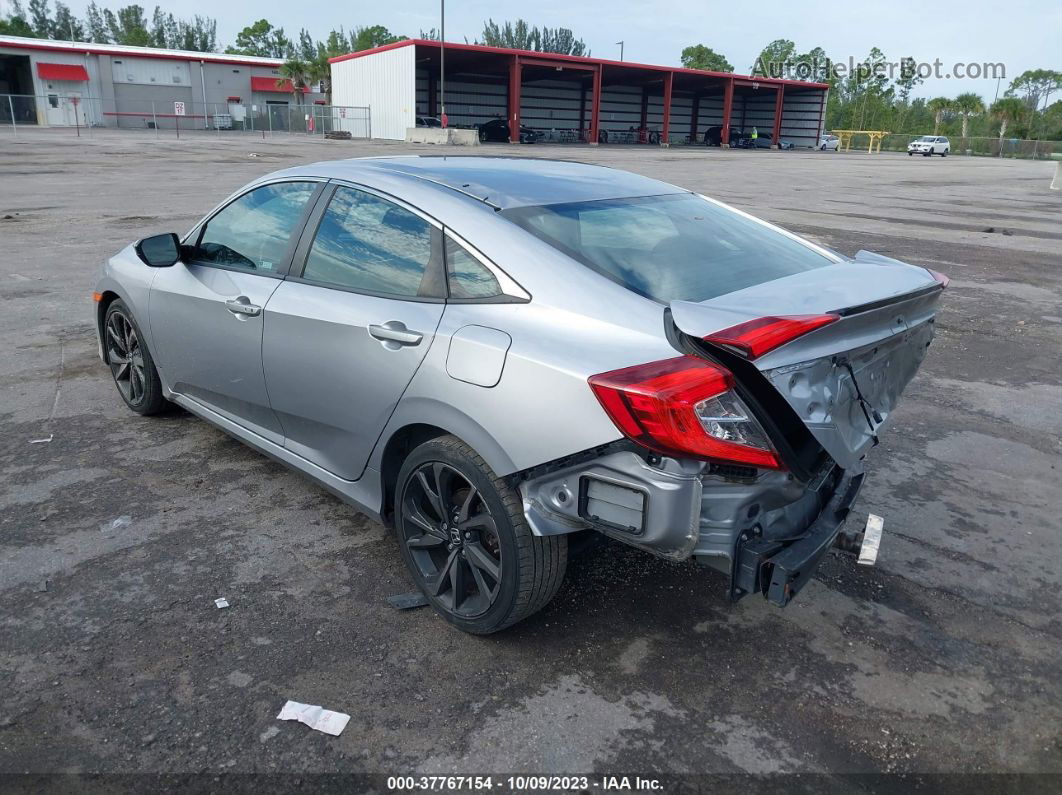 2019 Honda Civic Sedan Sport Серебряный vin: 2HGFC2F80KH564175