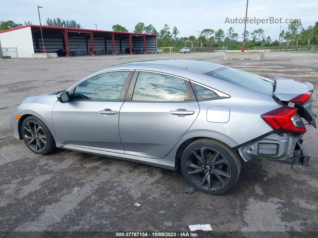 2019 Honda Civic Sedan Sport Серебряный vin: 2HGFC2F80KH564175