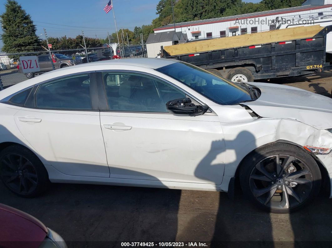 2019 Honda Civic Sedan Sport White vin: 2HGFC2F80KH574835