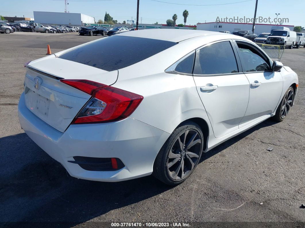 2020 Honda Civic Sedan Sport White vin: 2HGFC2F80LH505807