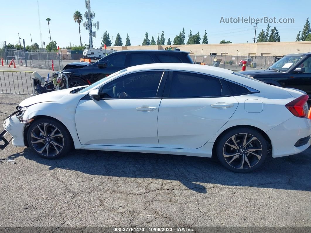 2020 Honda Civic Sedan Sport White vin: 2HGFC2F80LH505807