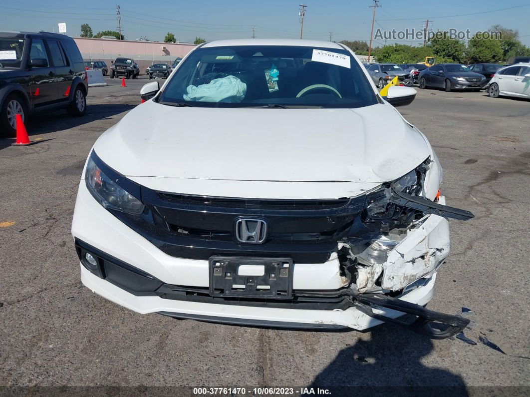 2020 Honda Civic Sedan Sport White vin: 2HGFC2F80LH505807