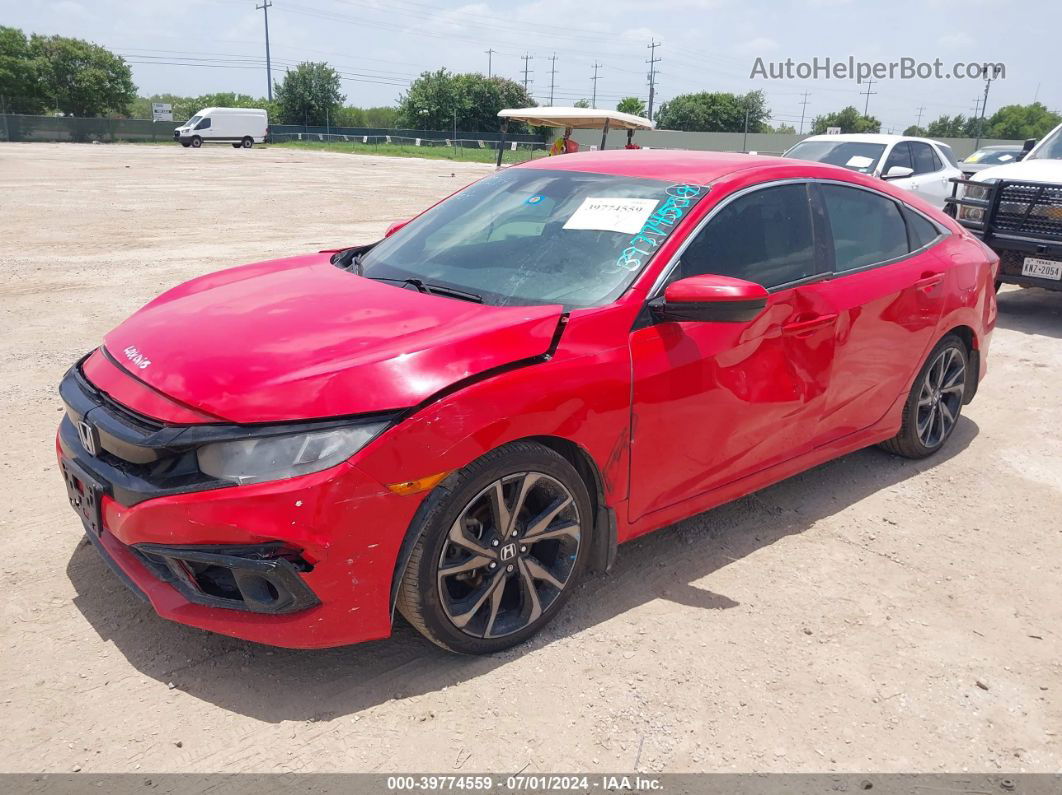 2020 Honda Civic Sport Red vin: 2HGFC2F80LH540153