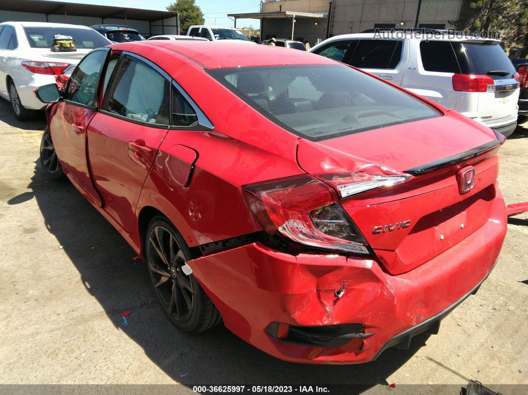 2020 Honda Civic Sedan Sport Red vin: 2HGFC2F80LH565215