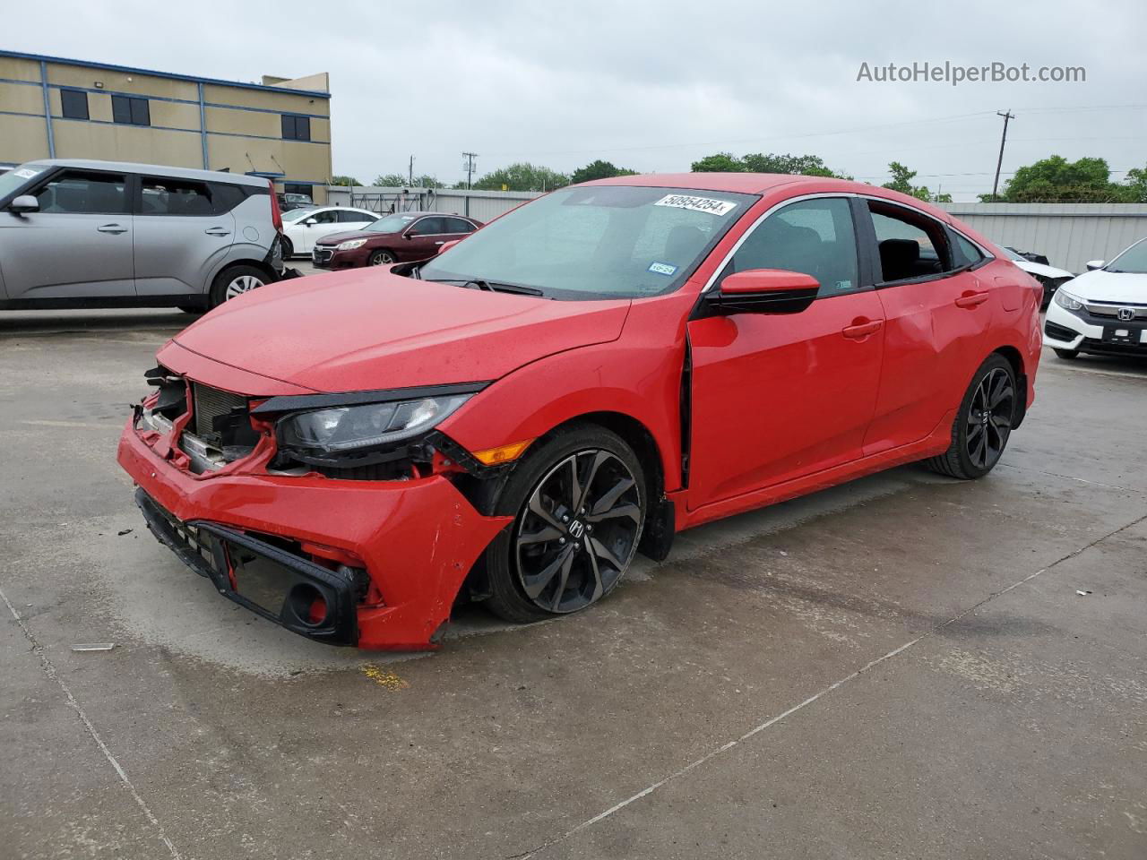 2020 Honda Civic Sport Red vin: 2HGFC2F80LH586095