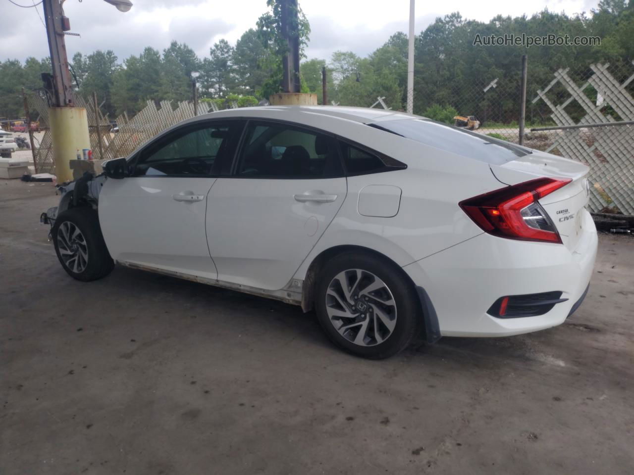 2016 Honda Civic Ex White vin: 2HGFC2F81GH511816