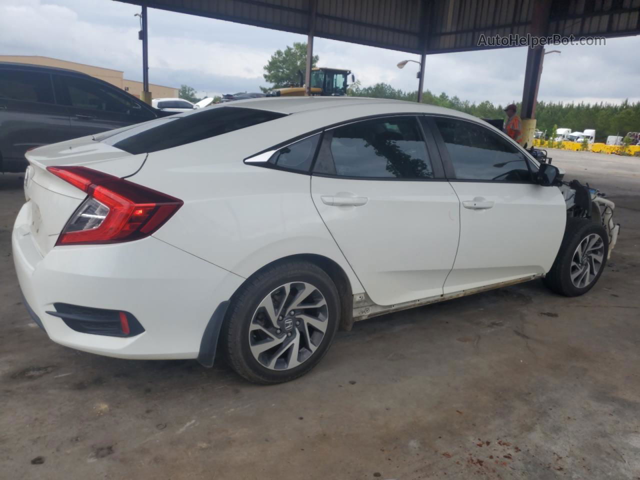 2016 Honda Civic Ex White vin: 2HGFC2F81GH511816