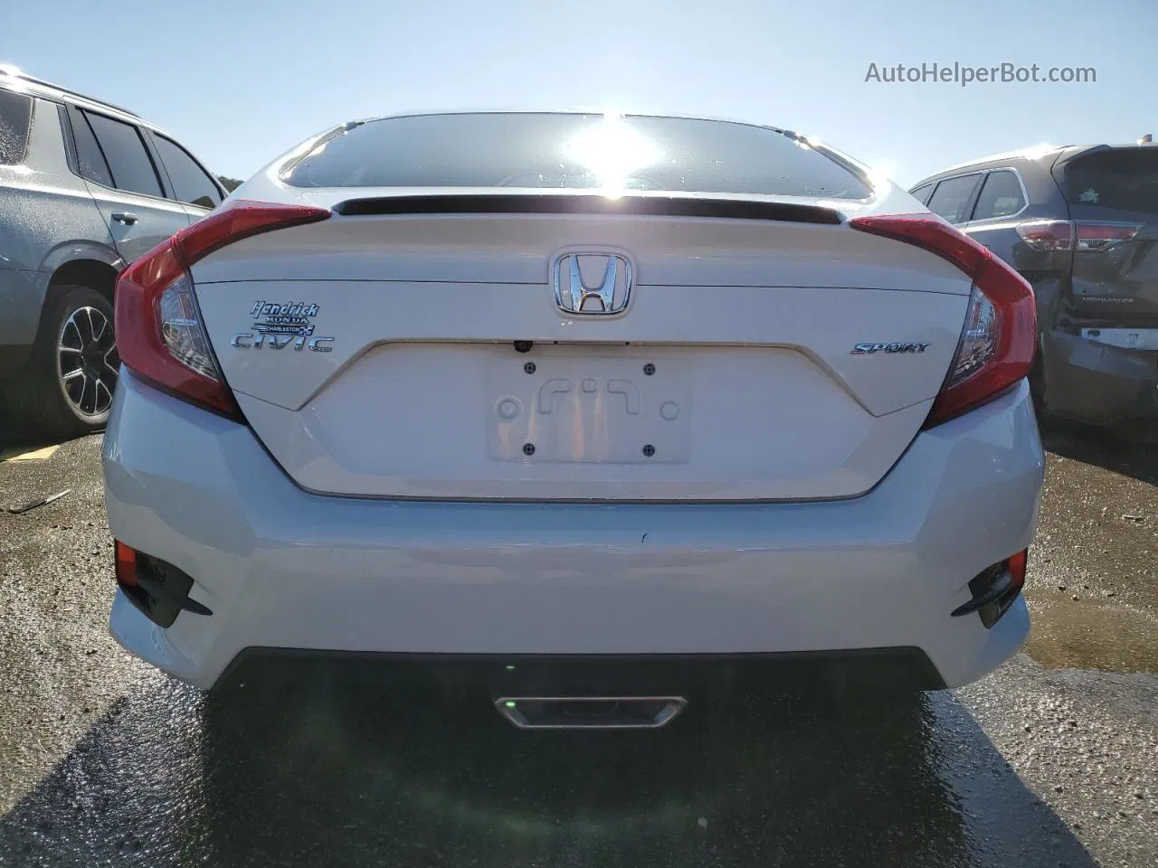 2019 Honda Civic Sport White vin: 2HGFC2F81KH505345