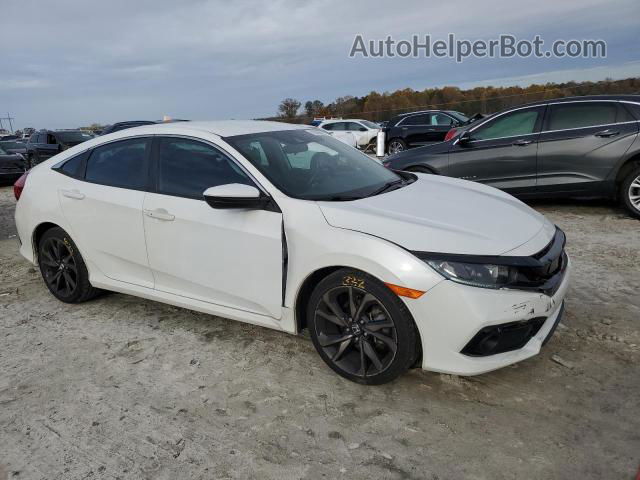 2019 Honda Civic Sport Белый vin: 2HGFC2F81KH509217