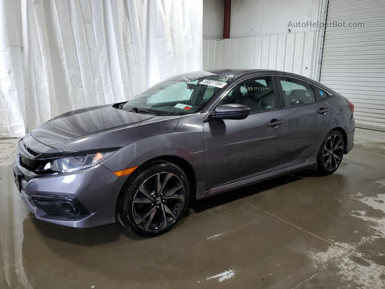 2019 Honda Civic Sport Серый vin: 2HGFC2F81KH529922