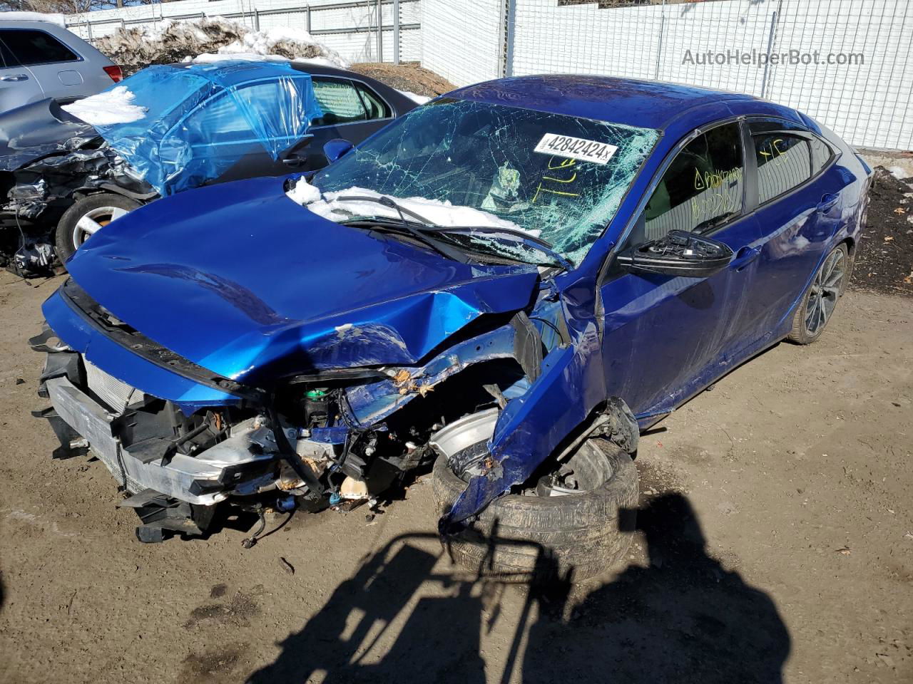 2019 Honda Civic Sport Blue vin: 2HGFC2F81KH534733