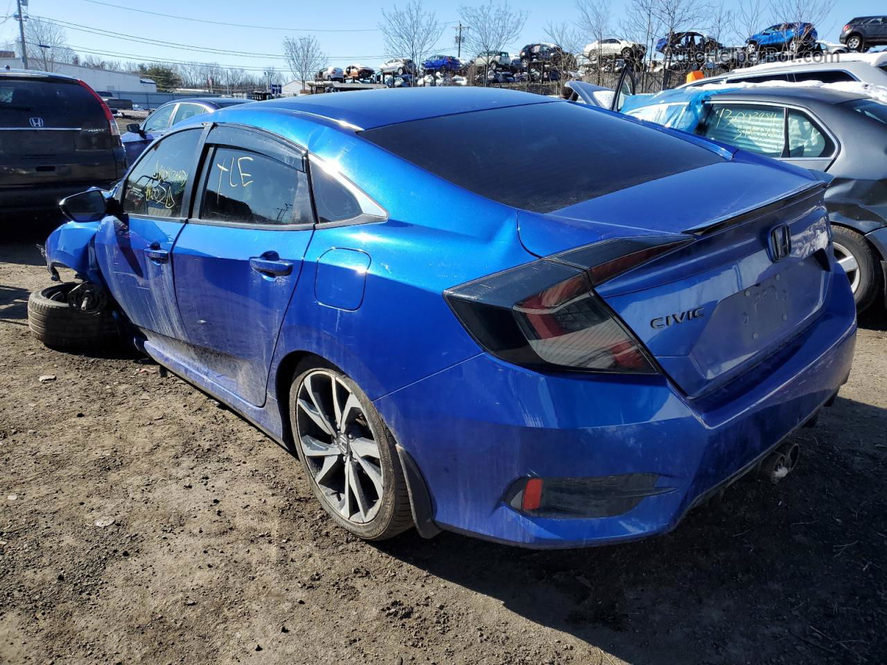 2019 Honda Civic Sport Синий vin: 2HGFC2F81KH534733