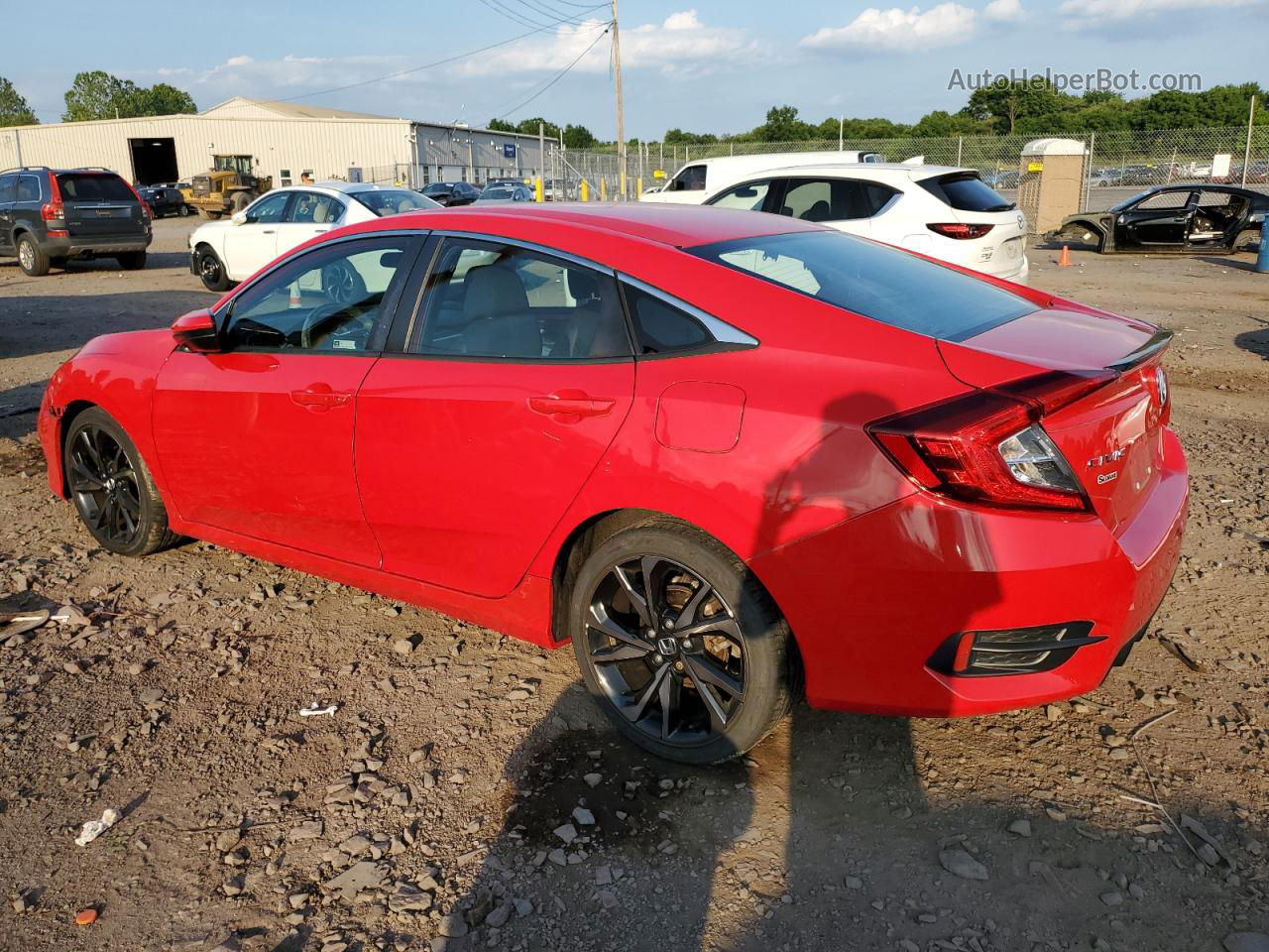 2019 Honda Civic Sport Red vin: 2HGFC2F81KH536269