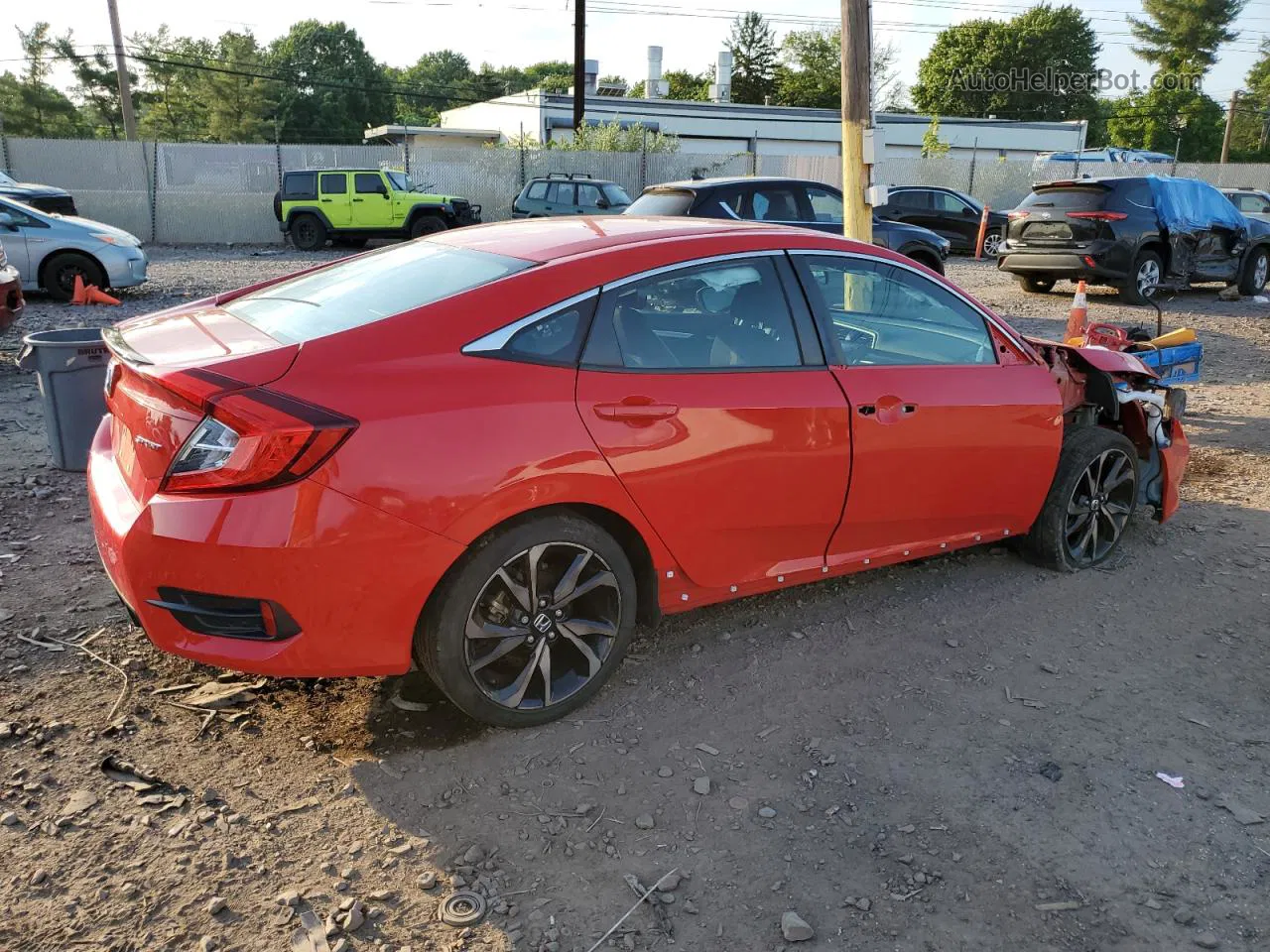 2019 Honda Civic Sport Красный vin: 2HGFC2F81KH536269