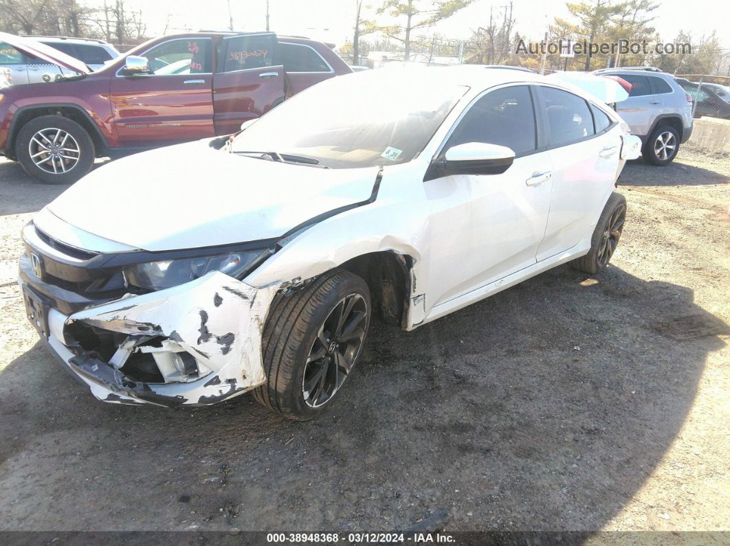 2019 Honda Civic Sport White vin: 2HGFC2F81KH549247