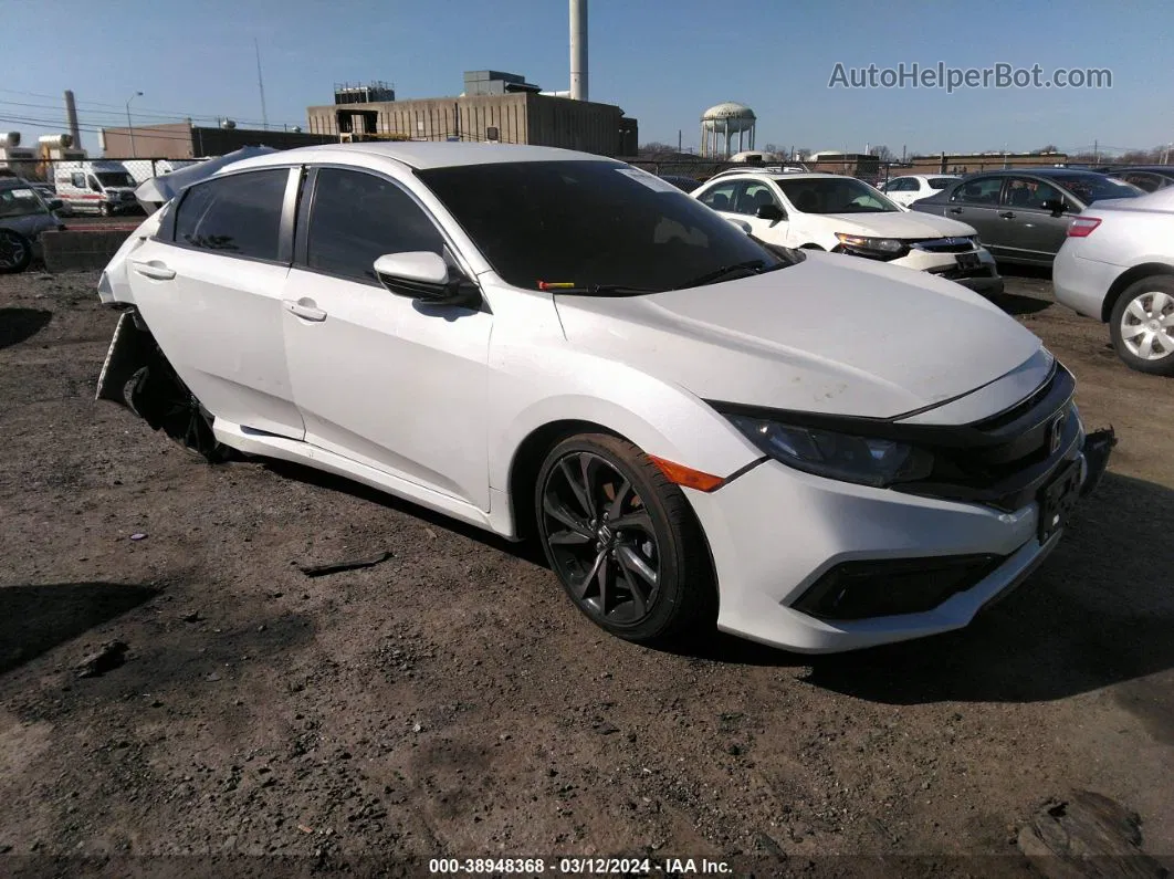 2019 Honda Civic Sport White vin: 2HGFC2F81KH549247