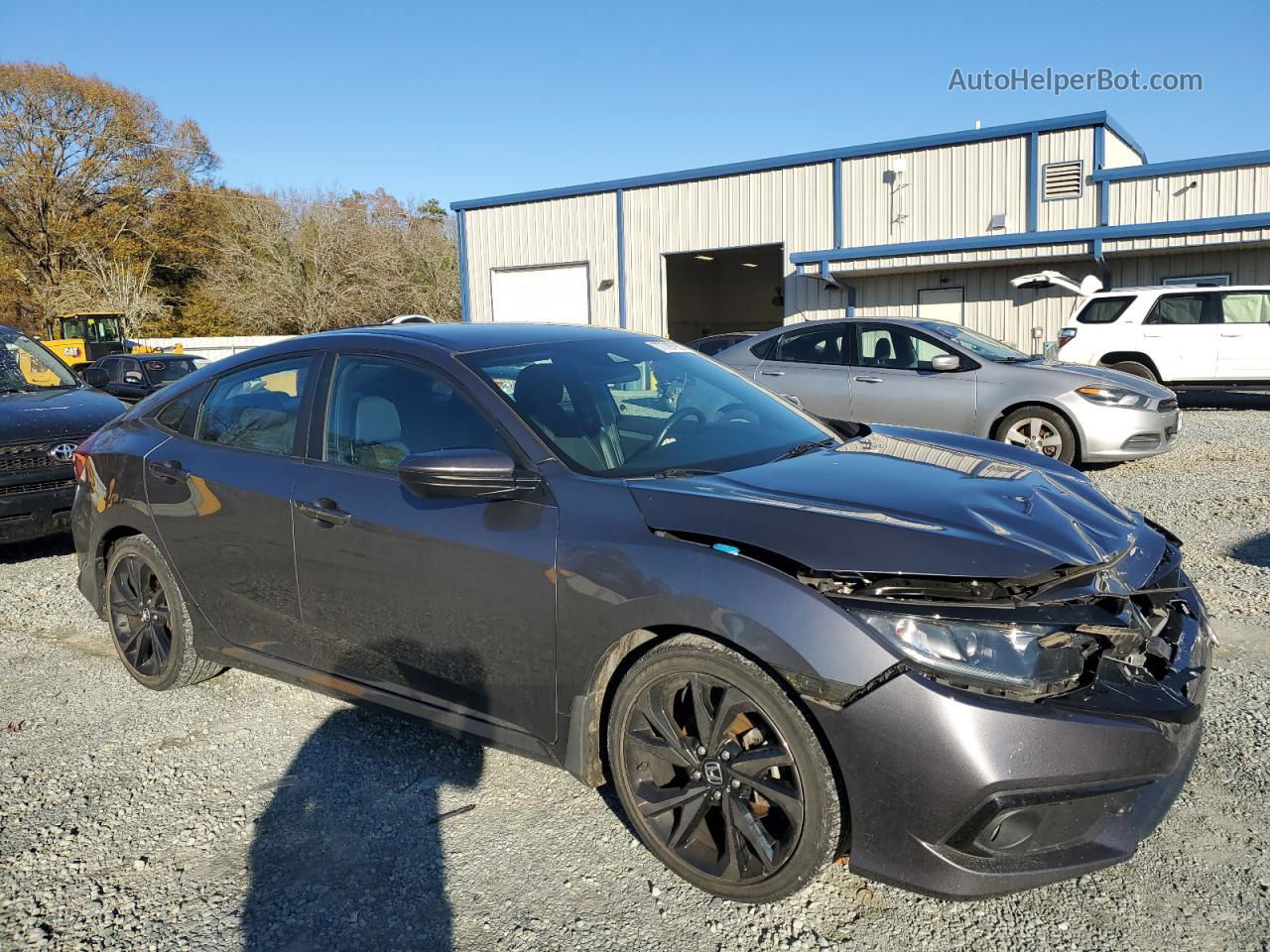 2019 Honda Civic Sport Серый vin: 2HGFC2F81KH562029