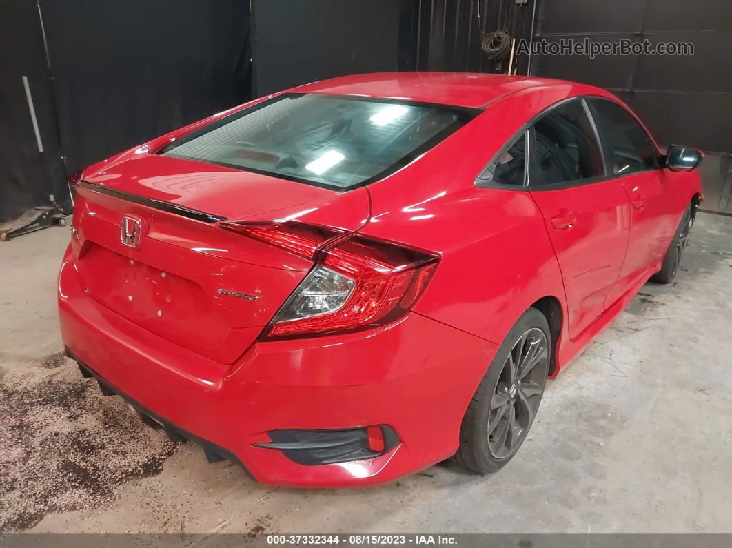 2019 Honda Civic Sport Red vin: 2HGFC2F81KH593152