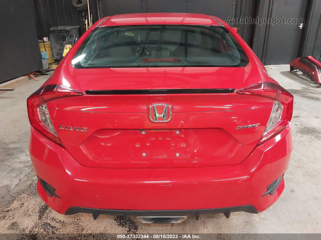 2019 Honda Civic Sport Red vin: 2HGFC2F81KH593152