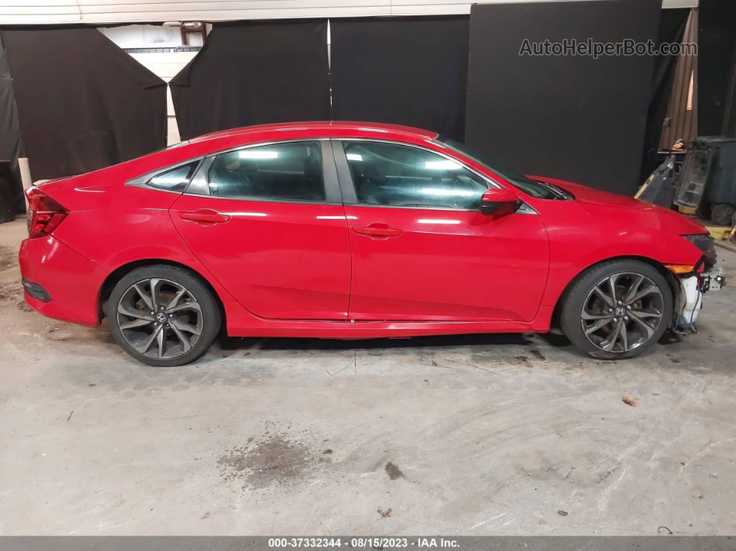 2019 Honda Civic Sport Red vin: 2HGFC2F81KH593152