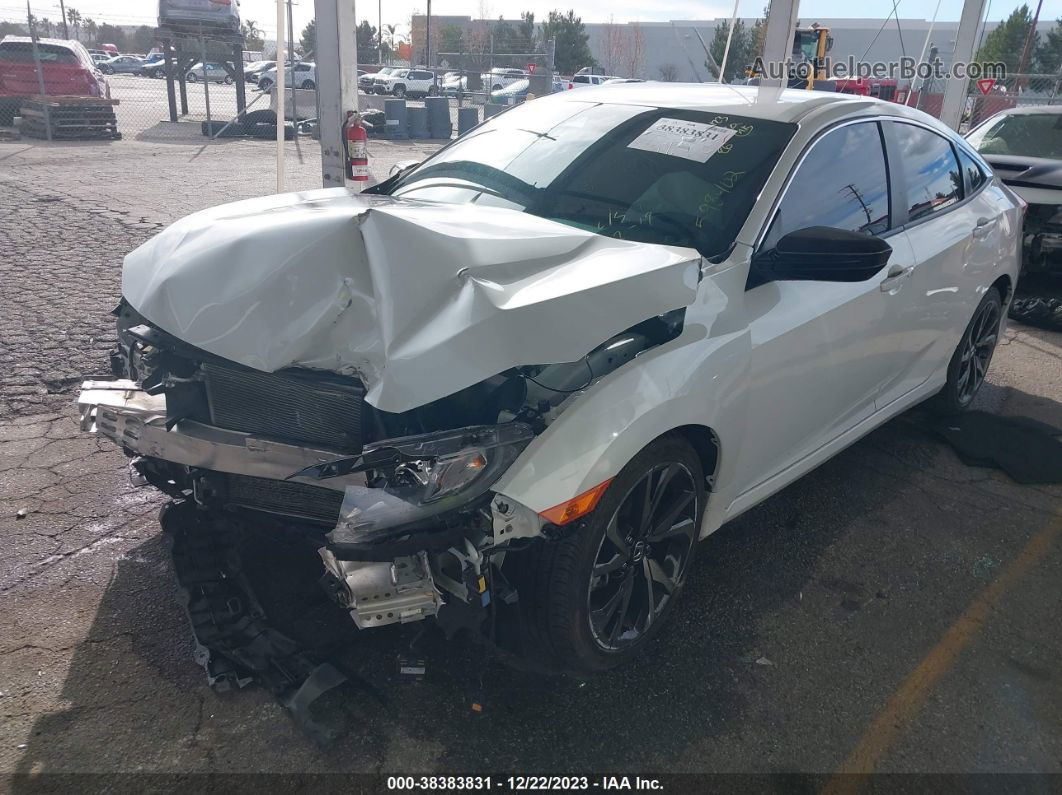 2019 Honda Civic Sport White vin: 2HGFC2F81KH598402