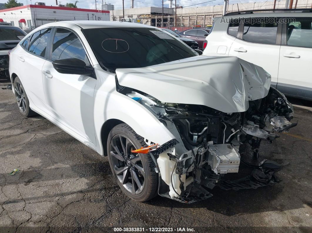 2019 Honda Civic Sport White vin: 2HGFC2F81KH598402