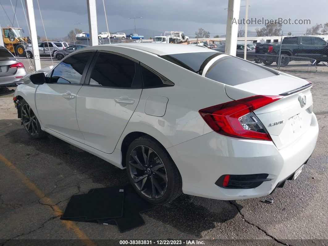 2019 Honda Civic Sport White vin: 2HGFC2F81KH598402