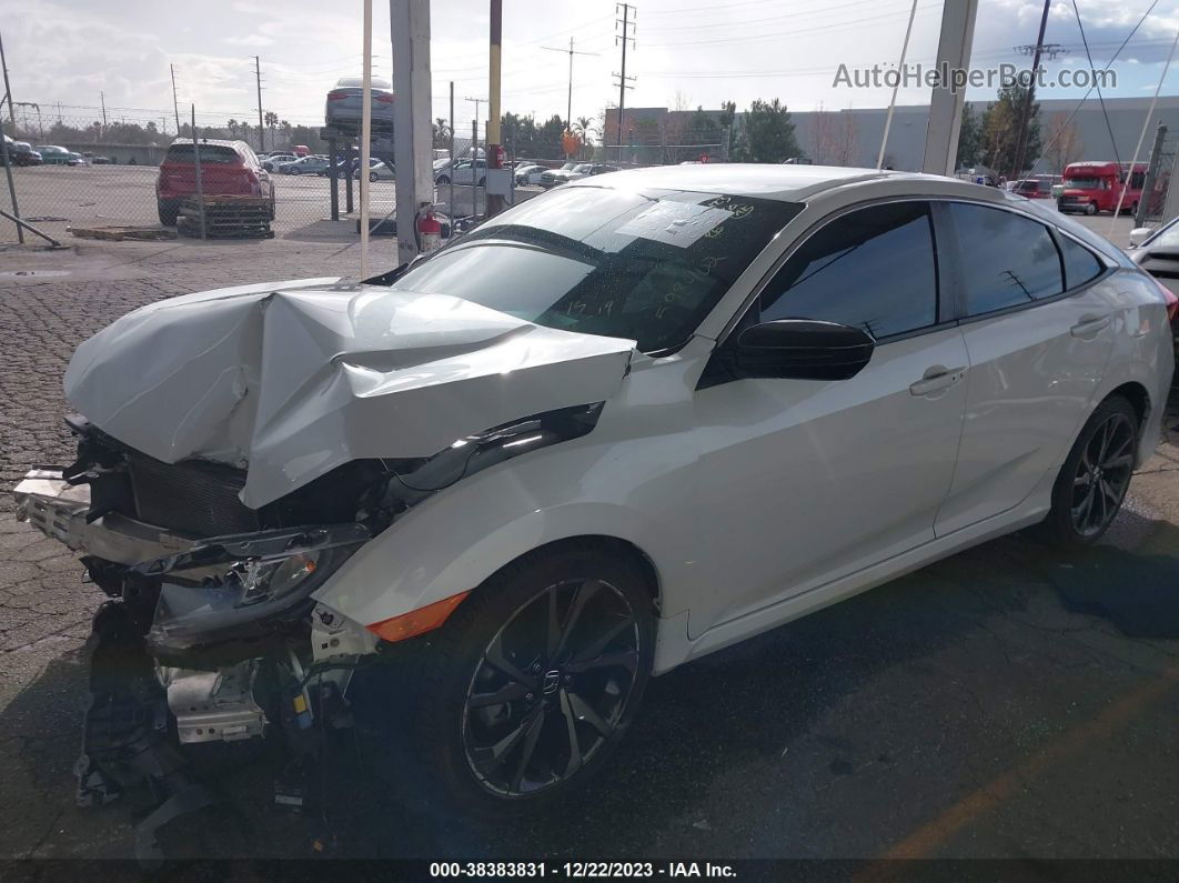 2019 Honda Civic Sport White vin: 2HGFC2F81KH598402