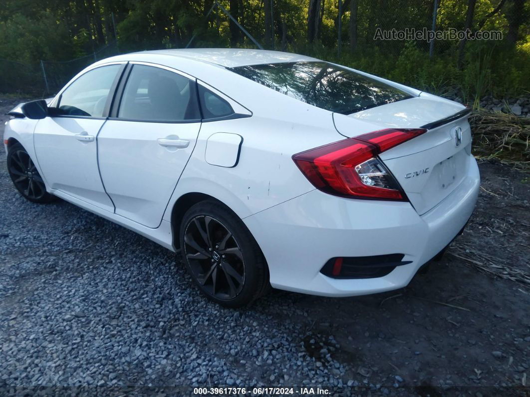 2019 Honda Civic Sport Белый vin: 2HGFC2F81KH602089