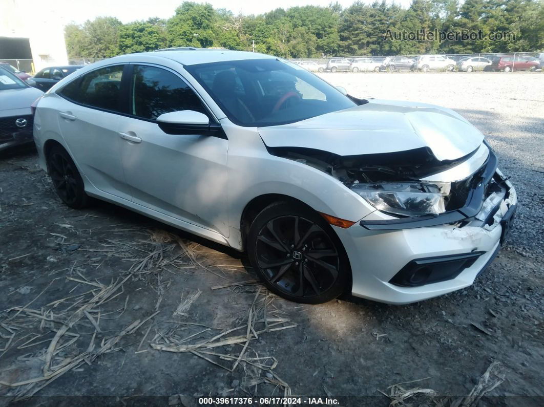 2019 Honda Civic Sport White vin: 2HGFC2F81KH602089