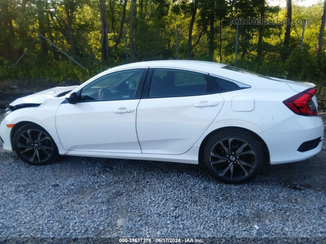 2019 Honda Civic Sport White vin: 2HGFC2F81KH602089