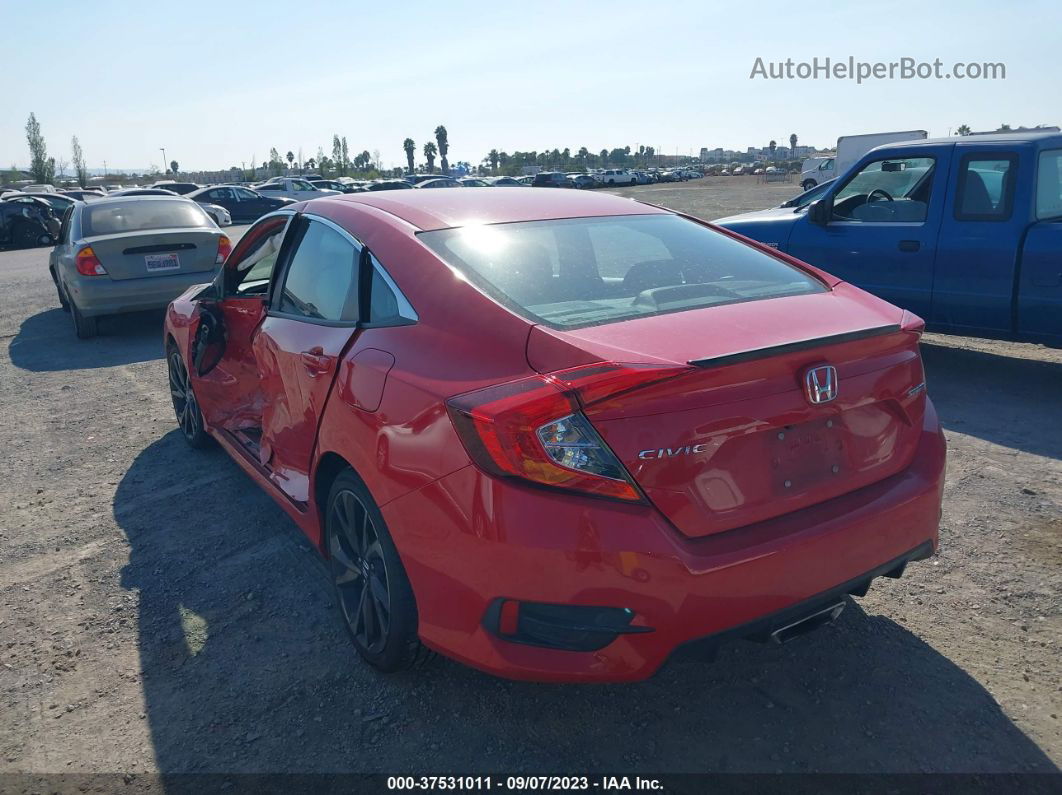 2020 Honda Civic Sedan Sport Red vin: 2HGFC2F81LH570472