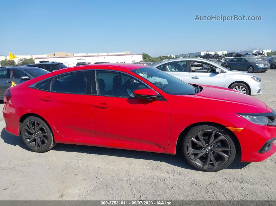 2020 Honda Civic Sedan Sport Red vin: 2HGFC2F81LH570472