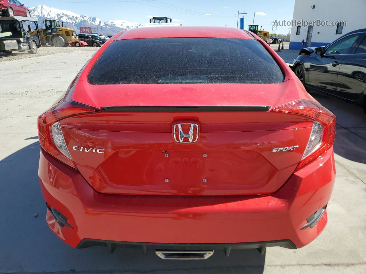 2020 Honda Civic Sport Red vin: 2HGFC2F81LH585442