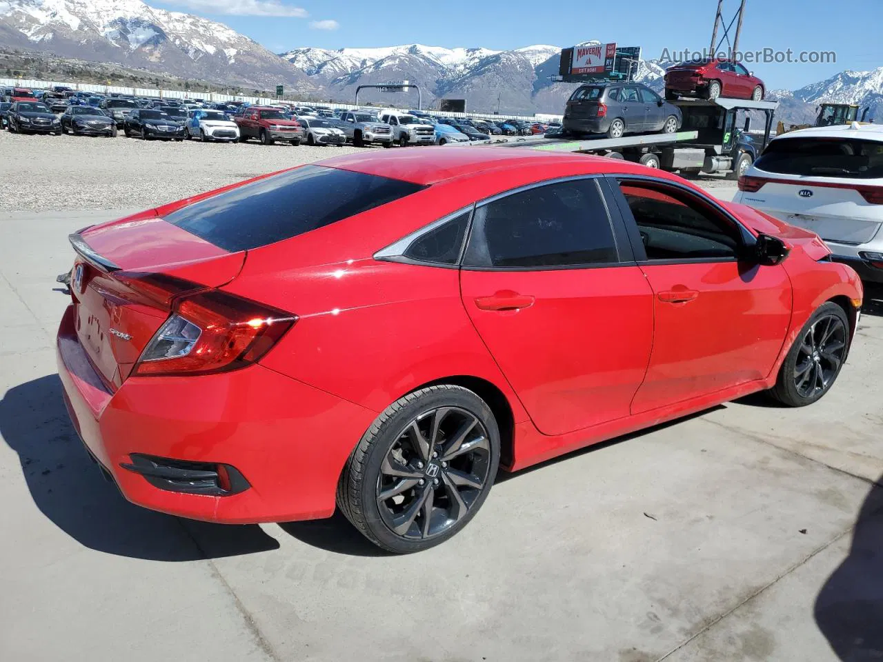 2020 Honda Civic Sport Red vin: 2HGFC2F81LH585442