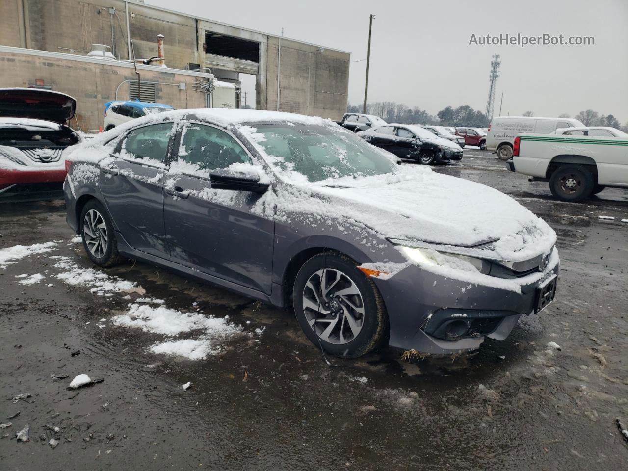 2016 Honda Civic Ex Gray vin: 2HGFC2F82GH504275