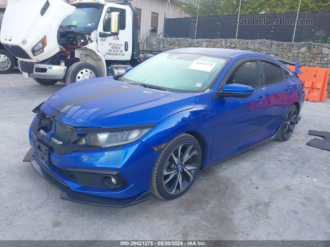 2019 Honda Civic Sport Blue vin: 2HGFC2F82KH500994