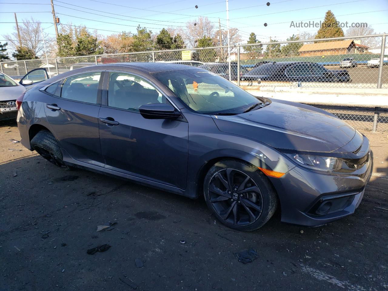 2019 Honda Civic Sport Gray vin: 2HGFC2F82KH516208