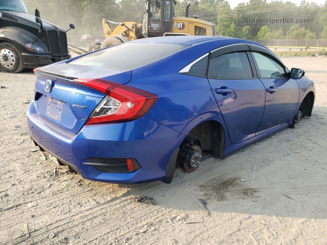 2019 Honda Civic Sport Blue vin: 2HGFC2F82KH525166