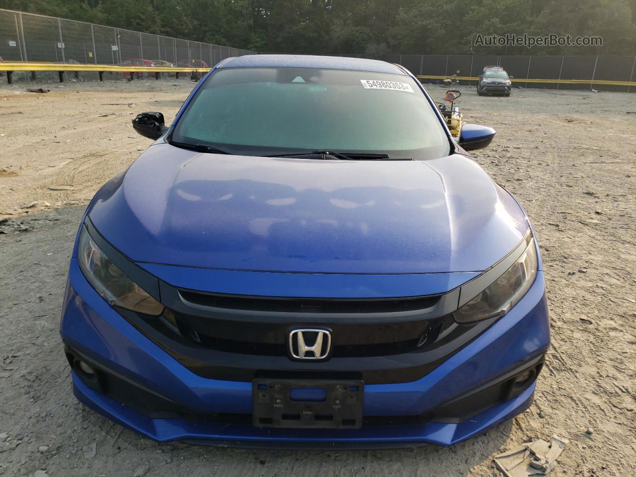 2019 Honda Civic Sport Blue vin: 2HGFC2F82KH525166