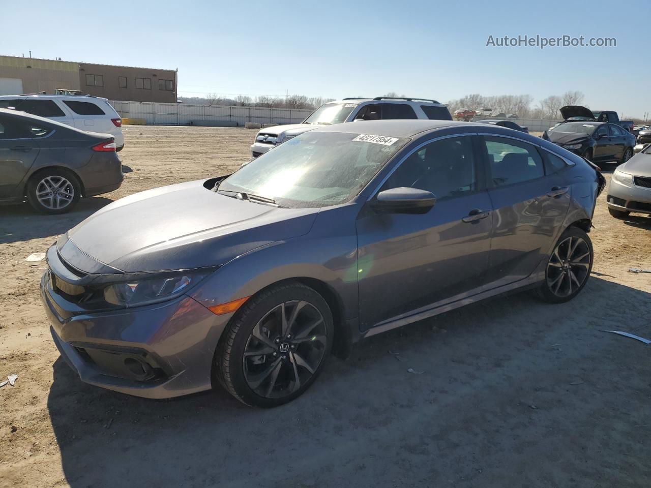 2020 Honda Civic Sport Gray vin: 2HGFC2F82LH513231