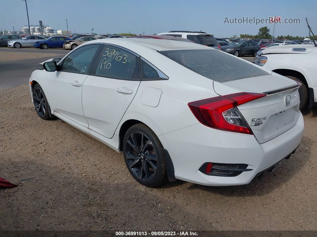 2020 Honda Civic Sedan Sport White vin: 2HGFC2F82LH514833