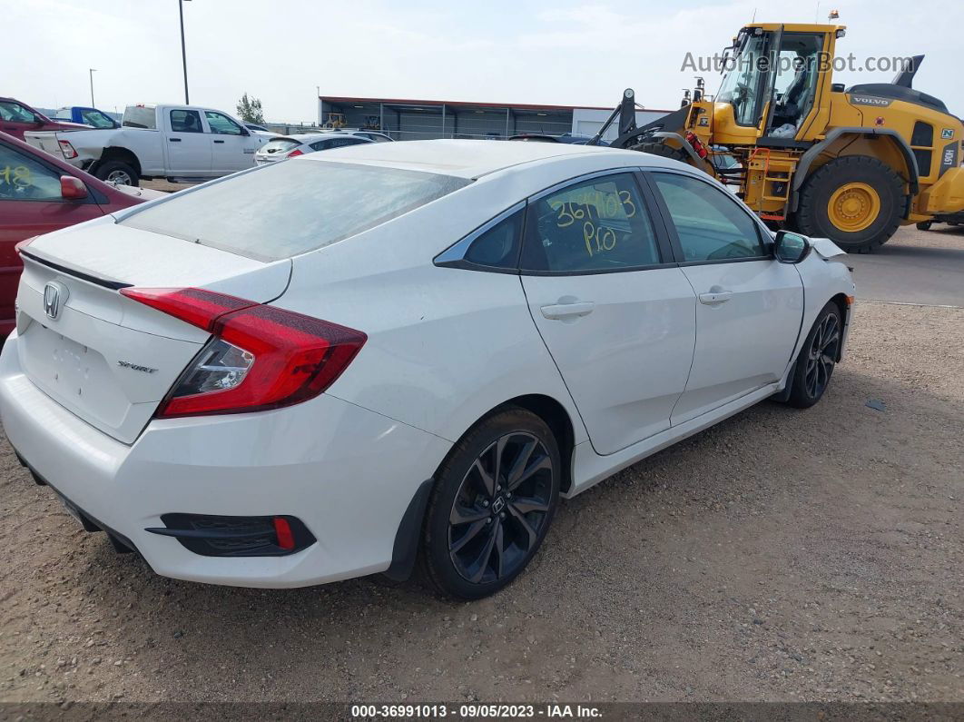 2020 Honda Civic Sedan Sport White vin: 2HGFC2F82LH514833