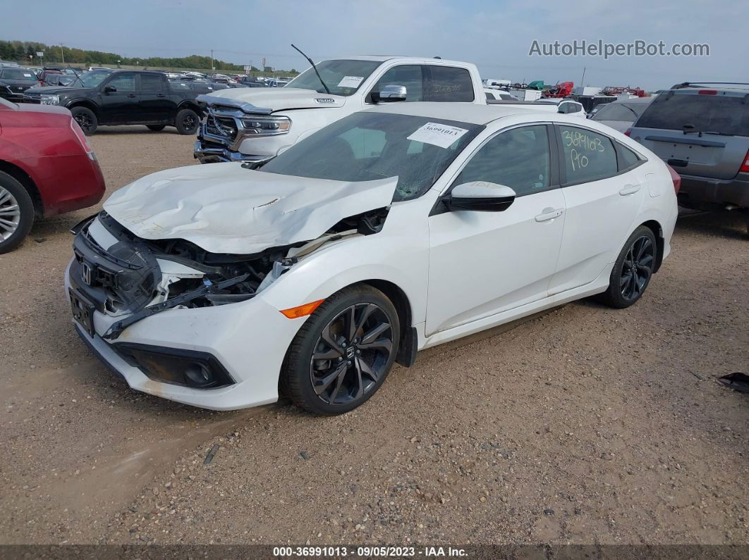 2020 Honda Civic Sedan Sport White vin: 2HGFC2F82LH514833