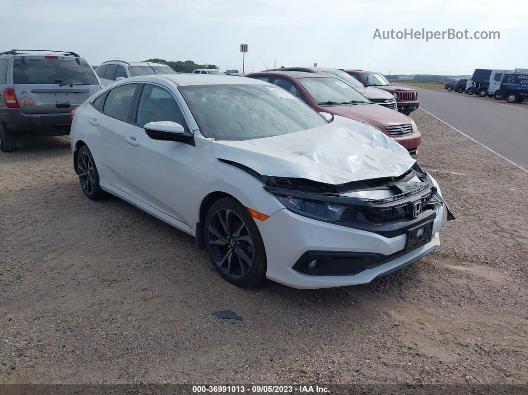 2020 Honda Civic Sedan Sport White vin: 2HGFC2F82LH514833