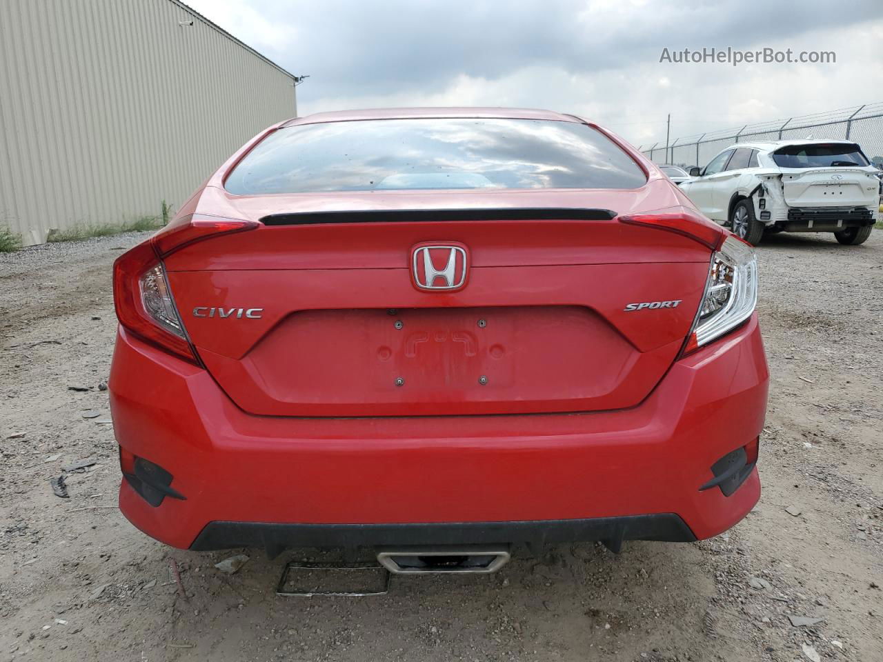 2020 Honda Civic Sport Красный vin: 2HGFC2F82LH521295