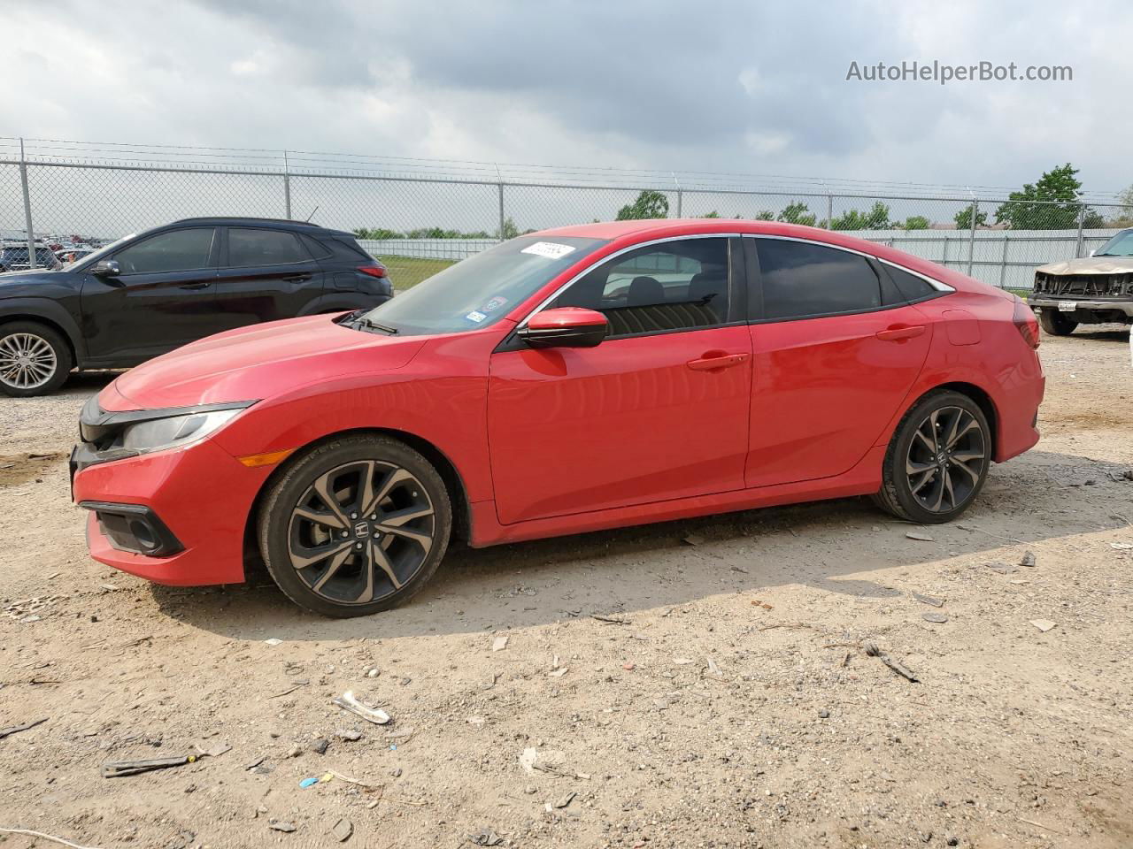 2020 Honda Civic Sport Red vin: 2HGFC2F82LH521295