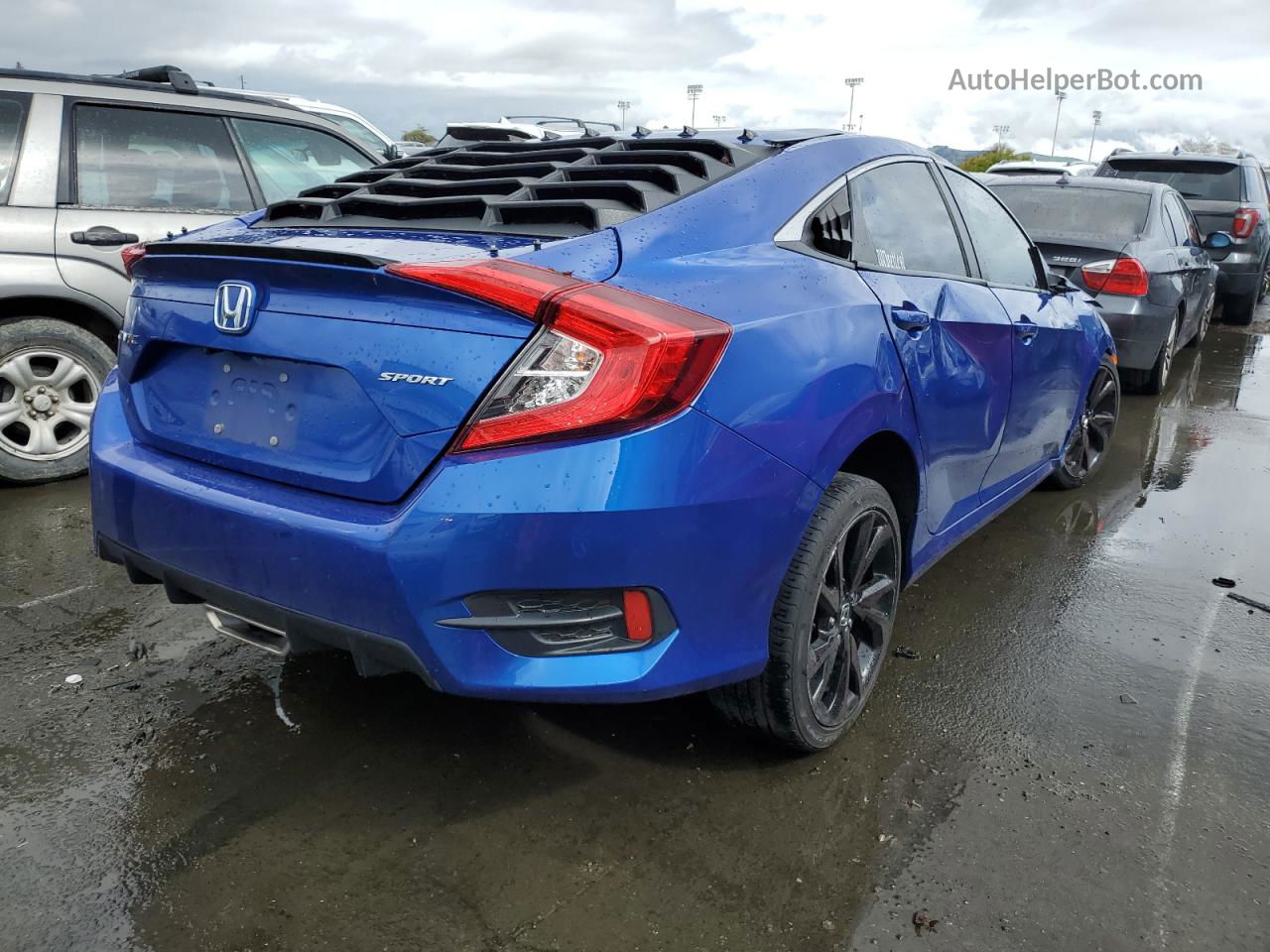 2020 Honda Civic Sport Blue vin: 2HGFC2F82LH560047