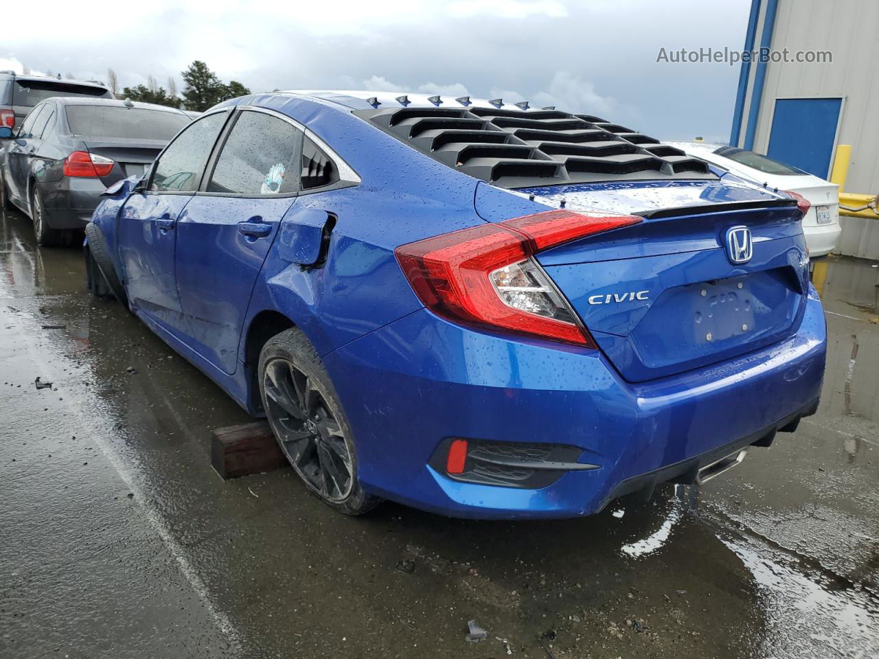 2020 Honda Civic Sport Blue vin: 2HGFC2F82LH560047